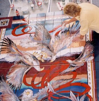 Kansas City Hand Painted Wall Mural Artist Carolyn Payne